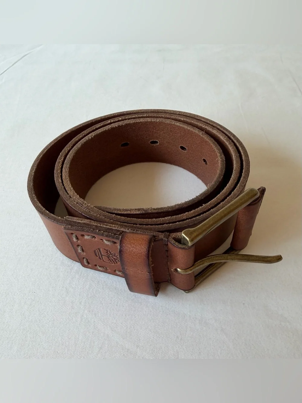 Timberland Brown Genuine Leather Belt Men’s Size 38
